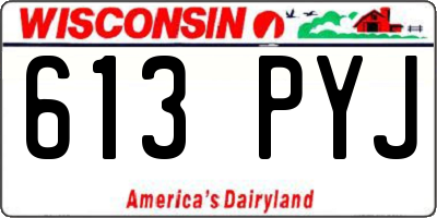 WI license plate 613PYJ