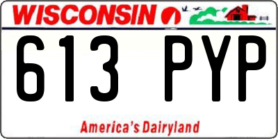 WI license plate 613PYP