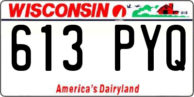 WI license plate 613PYQ