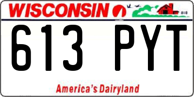 WI license plate 613PYT