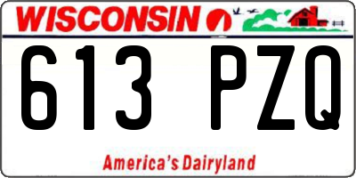 WI license plate 613PZQ