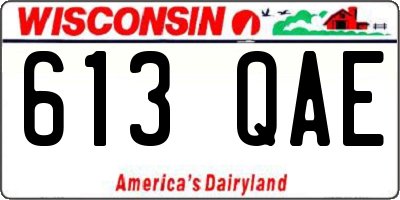 WI license plate 613QAE