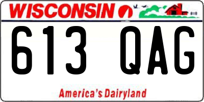 WI license plate 613QAG