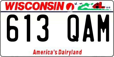 WI license plate 613QAM