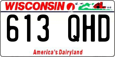 WI license plate 613QHD