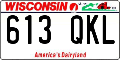WI license plate 613QKL