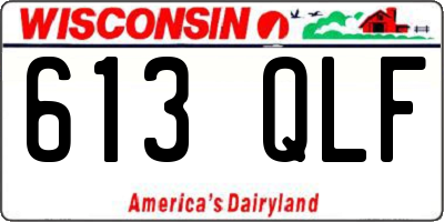 WI license plate 613QLF