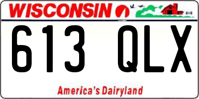 WI license plate 613QLX