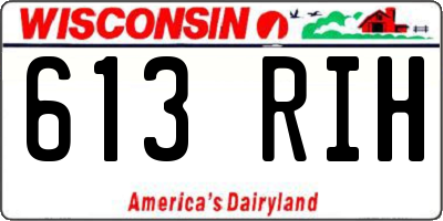 WI license plate 613RIH