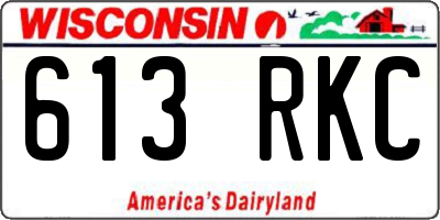 WI license plate 613RKC