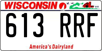 WI license plate 613RRF