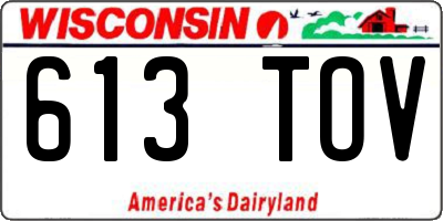 WI license plate 613TOV
