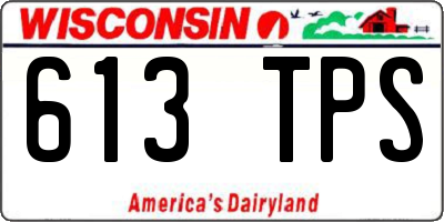 WI license plate 613TPS