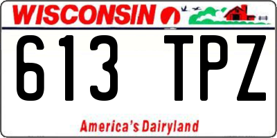 WI license plate 613TPZ