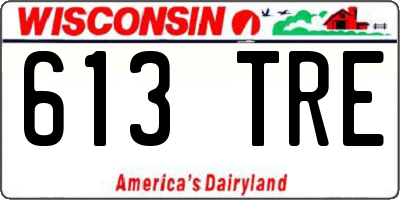 WI license plate 613TRE
