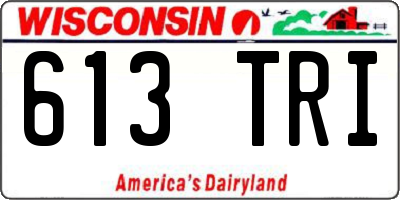 WI license plate 613TRI