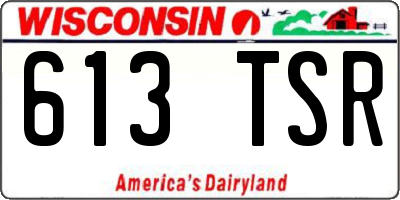 WI license plate 613TSR