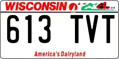 WI license plate 613TVT