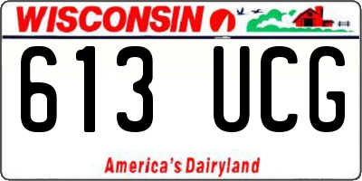 WI license plate 613UCG