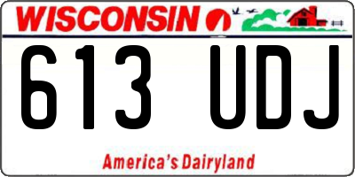 WI license plate 613UDJ
