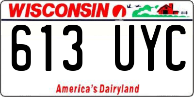 WI license plate 613UYC
