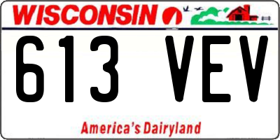 WI license plate 613VEV