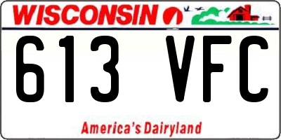 WI license plate 613VFC