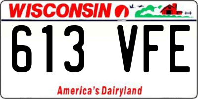 WI license plate 613VFE