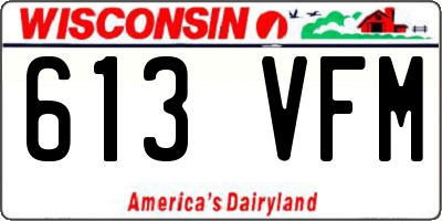 WI license plate 613VFM