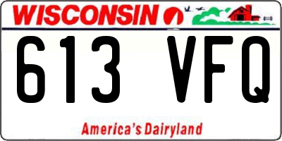 WI license plate 613VFQ