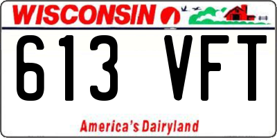 WI license plate 613VFT