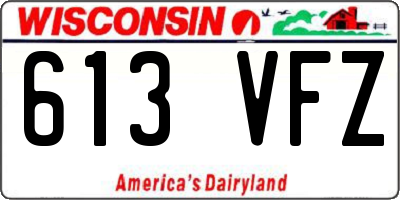 WI license plate 613VFZ
