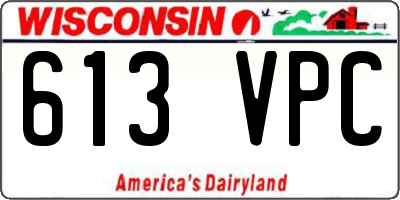 WI license plate 613VPC