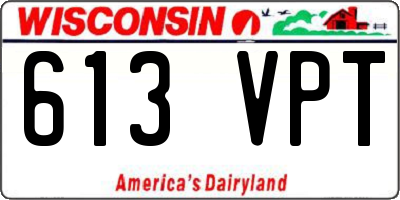 WI license plate 613VPT