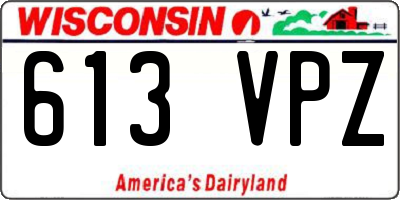 WI license plate 613VPZ