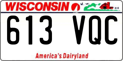 WI license plate 613VQC