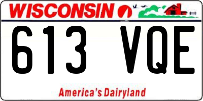 WI license plate 613VQE