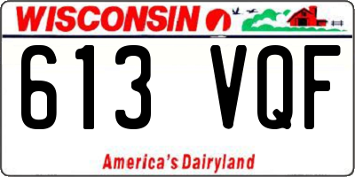 WI license plate 613VQF