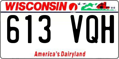 WI license plate 613VQH