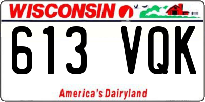 WI license plate 613VQK