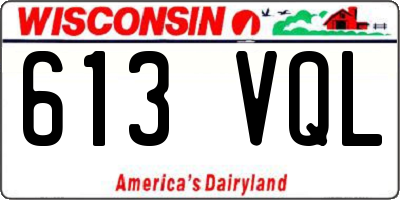 WI license plate 613VQL