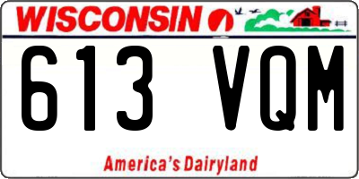 WI license plate 613VQM