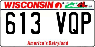 WI license plate 613VQP