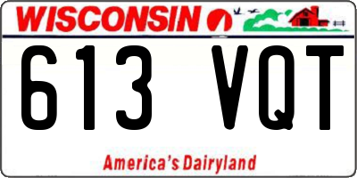 WI license plate 613VQT