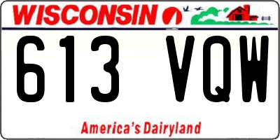WI license plate 613VQW