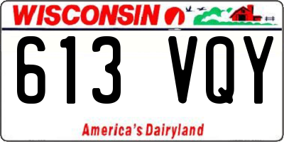 WI license plate 613VQY