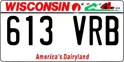 WI license plate 613VRB