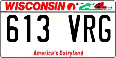 WI license plate 613VRG