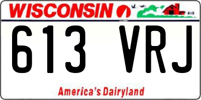 WI license plate 613VRJ