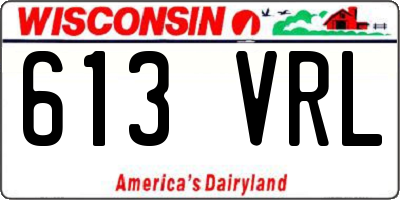 WI license plate 613VRL